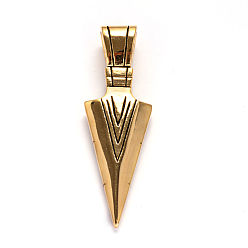 Античное Золото Треугольник маятник 304 из нержавеющей стали большие подвески, античное золото , 55.5x17.5x9.5 мм, отверстие : 9x6 мм