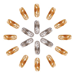Golden & Stainless Steel Color 304 Stainless Steel Ball Chain Connectors, Golden & Stainless Steel Color, 11x4mm, Fit for 3.2mm ball chain, 100pcs/box