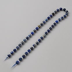 Lapis Lazuli Natural Lapis Lazuli Beads Strands, Faceted Bicone Barrel Drum, with Seed Beads, 6mm, Hole: 1.2mm, about 45pcs/strand, 14.57 inch(37cm)