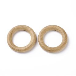 пшеница Соединительные кольца из бука, круглые кольца, деревянные кольца макраме, цвет пшеницы, 60x10 мм, внутренний диаметр: 38.5 мм