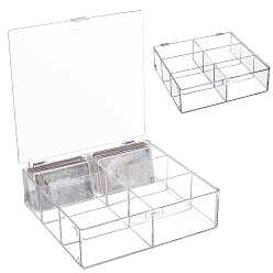 Прозрачный 6 сетчатый прозрачный пластиковый короб-органайзер для кабелей, ящик для хранения зарядных устройств, удлинители и кабели, прозрачные, 205x210x62 мм