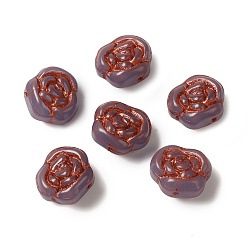 Розово-Коричневый Непрозрачные бусины лэмпворк, роза, розово-коричневый, 13x8 мм, отверстие : 1 мм, Около 58~70 шт / 100 г