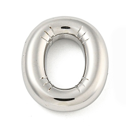 Letter O Не тускнеющие 304 подвески из нержавеющей стали, шарм-буква, Письмо O, 19.5x16.5x5 мм, отверстие : 3x1.5 мм