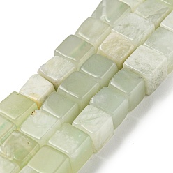 Новый Нефрит Новых природных нефрита нитей бисера, кубические, 6~6.5x6~6.5x6~6.5 мм, отверстие : 1.2 мм, около 63~64 шт / нитка, 15''~15.16'' (38.1~38.5 см)