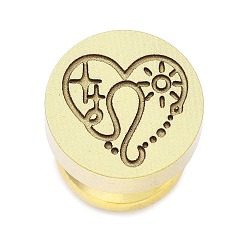Лео Созвездие золотистый тон восковая печать латунные штамповые головки, для приглашений, конверты, подарочная упаковка, Лев, 15x14 мм, внутренний диаметр: 7 мм