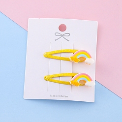 Желтый Металлические заколки для волос, аксессуары для волос для женщин и девочек, желтые, 50 мм, 2 шт / комплект