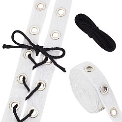 (52) Непрозрачная лаванда 5 ярдов хлопчатобумажных лент с люверсами, с хлопковыми нитями толщиной 10m, для поделок ремесел, разноцветные, 3~25 мм