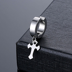 Нержавеющая Сталь Цвет 316 клипсы из хирургической нержавеющей стали., крестик, цвет нержавеющей стали, 30x8 мм