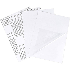 White PET Plastic Copier Transparency Film, Rectangle, White, 214x300x0.2mm