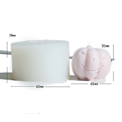 Тыква Хэллоуин силиконовые формы, формы для украшения, формы для литья гипсовой смолы, белые, тыква, 60x38 мм