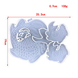 Fish Силиконовые формы, формы для украшения, формы для литья гипсовой смолы, белые, рыба, 190x253x9 мм