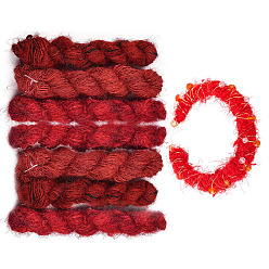 (123L) Белый крем непрозрачный блеск Непальский шнур из чистого шелка, круглые, огнеупорный кирпич, 1~3 мм, около 65.62 ярдов (60 м) / пачка