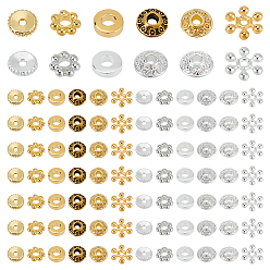 (52) Непрозрачная лаванда 600шт. наборы проставочных бусин из сплава, разноцветные, 6~7x1.5~3 мм