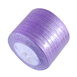 Purple Glitter Metallic Ribbon, Sparkle Ribbon, with Silver Metallic Cords, Valentine's Day Gifts Boxes Packages, Purple, 1/4 inch(6mm), about 33yards/roll(30.1752m/roll), 10rolls/group