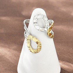 Золотой & Цвет Нержавеющей Стали 304 открытые манжеты из нержавеющей стали для женщин, ионное покрытие (ip), слезы, золотые и нержавеющая сталь цвет, 26 мм, размер США 7 1/4 (17.5 мм)