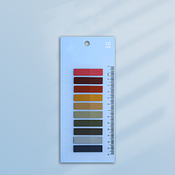 (52) Непрозрачная лаванда Липкие заметки, мини блокнот сообщение, канцтовары школьные принадлежности, прямоугольные, разноцветные, 44x11 мм, 10 цветов, 20 шт / цвет, 200 шт / пакет