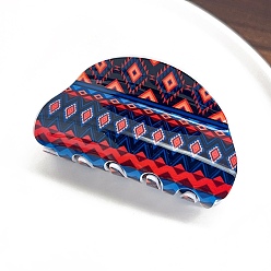 (123L) Белый крем непрозрачный блеск Акриловые коготь заколки, аксессуары для волос для женщин и девочек, арка, огнеупорный кирпич, 45x80 мм