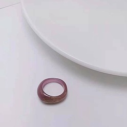 Серо-розавый 1пальцевые кольца из акрила, увядшая роза, размер США 7 1/4 (17.5 мм)