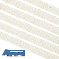 (404) Непрозрачное AB Кислое яблоко 10м хлопчатобумажная и льняная лента, цветочный белый, 1 дюйм (24 мм)