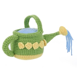 Желто-Зеленый Наборы для вязания крючком, включая полиэфирную пряжу, желто-зеленый, размер упаковки: 23.5x18.5x8.5см