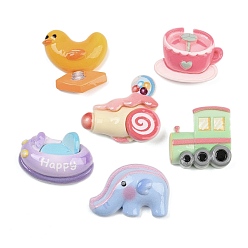 (52) Непрозрачная лаванда Непрозрачные кабошоны из смолы, разнообразные, разноцветные, 24~32x26.5~34.5x7.5~11 мм