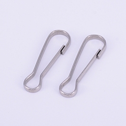 Нержавеющая Сталь Цвет Застежка-брелок из нержавеющей стали, цвет нержавеющей стали, 40x12.5x3.5 мм