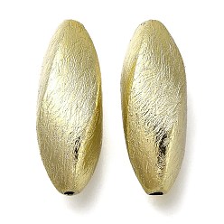 Champagne Gold УФ-покрытие ccb пластиковые бусины, текстура, овальные, шампанское золото, 29.5x11x10.5 мм, отверстие : 1.8 мм