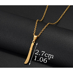 Другие 304 подвески из нержавеющей стали в стиле Пуэрто-Рико, золотые, меч, 17.72 дюйм (45 см), конец: 27мм длинный