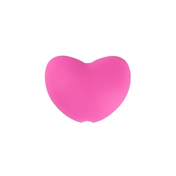 Ярко-Розовый Силиконовые бусины, DIY уход за ожерельем, сердце, ярко-розовый, 17x20 мм