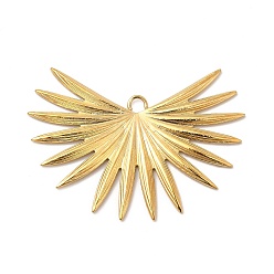 Настоящее золото 18K Ионное покрытие (ip) 304 подвески из нержавеющей стали, очарование солнца, реальный 18 k позолоченный, 32x42x1.5 мм, отверстие : 2.5 мм