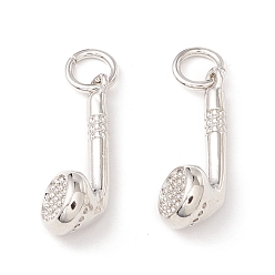 Платина Латунные подвески, с прыжковых колец, без кадмия и без свинца, долговечный, душ, платина, 17x6x5.5 мм, отверстие : 3 мм