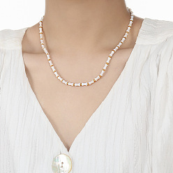 Золотой Французская винтажная цепочка на ключицу из натурального камня с бамбуковым замком, позолоченное ожерелье для женщин.