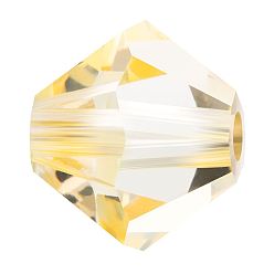 00030 239 Blond Flare Хрустальные бусины preciosa®, чешский хрусталь, биконус(451 69 302 рондель), 00030 239 светлый оттенок, 6 мм, отверстие: 1 мм