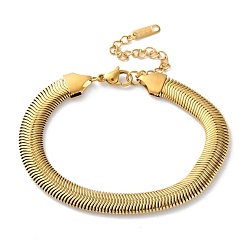 Настоящее золото 18K 316 хирургические браслеты-цепочки из нержавеющей стали, , реальный 18 k позолоченный, 7 дюйм (17.8 см)