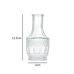 Прозрачный Стеклянная ваза с тиснением, украшение дома гидропо ниша ваза для растений ваза для цветов, прозрачные, 6x11.5 см