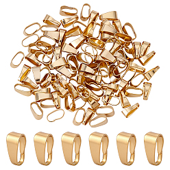 Настоящее золото 24K 100шт 304 защелка из нержавеющей стали на дужках, реальный 24 k позолоченный, 7x3.5x3.2 мм, отверстие : 6x3 мм