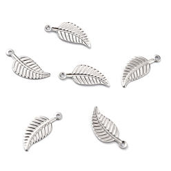 Платина Латунные подвески, лист, платина, 14x6x0.5 мм, отверстие : 0.9 мм