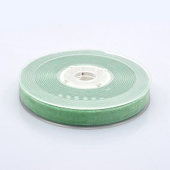 Бледно-Зеленый Полиэстер бархат лента для упаковки подарка и украшения празднества, бледно-зеленый, 1/8 дюйм (4 мм), о 100yards / рулон (91.44 м / рулон)