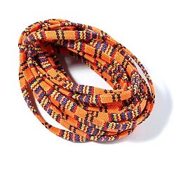 Orange Ethnic Style Cotton Thread, DIY Jewelry Accessories, Orange, 5mm, about 5.03 Yards(4.6m)/Set