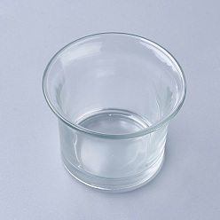 Clear Glass Candle Cups, Clear, 62x46mm