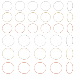 Mixed Color 180Pcs 6 Style Brass Linking Rings, Lead Free & Nickel Free, Ring, Mixed Color, 25x1mm, 30x1mm, 30Pcs/style