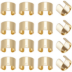 Oro 60 piezas 304 hallazgos de acero inoxidable para aretes, con agujero, dorado, 10x9x6 mm, agujero: 0.9 mm