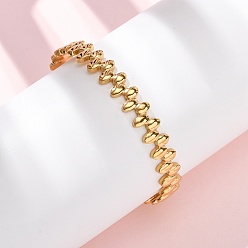 Oval 304 женские браслеты с открытыми манжетами из нержавеющей стали, золотые, овальные, 3/8 дюйм (0.85 см), внутренний диаметр: 2-1/4x2 дюйм (5.85x5.05 см)