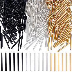 Couleur Mélangete 600 pcs 3 couleurs perles de verre clair, couleur mixte, 31~34x3mm, Trou: 0.5~1mm