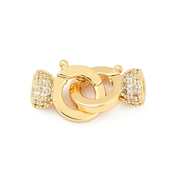 Настоящее золото 18K Латунные микропаве, прозрачные фианиты, складные овальные застежки, без кадмия, без никеля и без свинца, реальный 18 k позолоченный, 21 мм