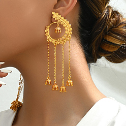  Элегантные 201 геометрические серьги-гвоздики с кисточками из нержавеющей стали в форме листьев, 115x40 мм