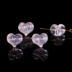 Сердце Природного розового кварца бусы, сердце, 14x12 мм