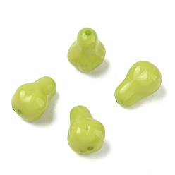 Green Yellow Opaque Acrylic Beads, Gourd, Green Yellow, 16.5x11x11mm, Hole: 1.2mm
