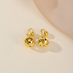 Золотой Винтажные полые круглые латунные серьги-кольца, золотые, 32x15 мм