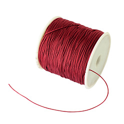 FireBrick Braided Nylon Thread, Chinese Knotting Cord Beading Cord for Beading Jewelry Making, FireBrick, 0.8mm, about 100yards/roll